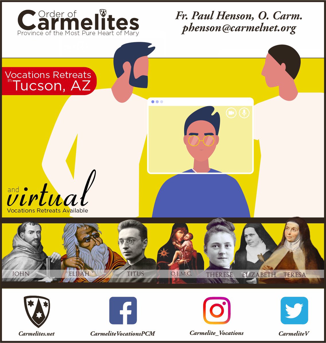 CarmeliteV's tweet photo. Interested in being a Carmelite friar? Contact us. https://t.co/x9liGx8HQS
