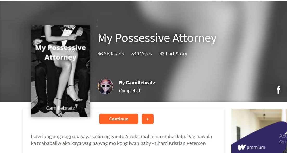WattpadPHP's tweet image. Title: My Possessive Attorney
Author: Camillebratz
Link: wattpad.com/story/21774148…
