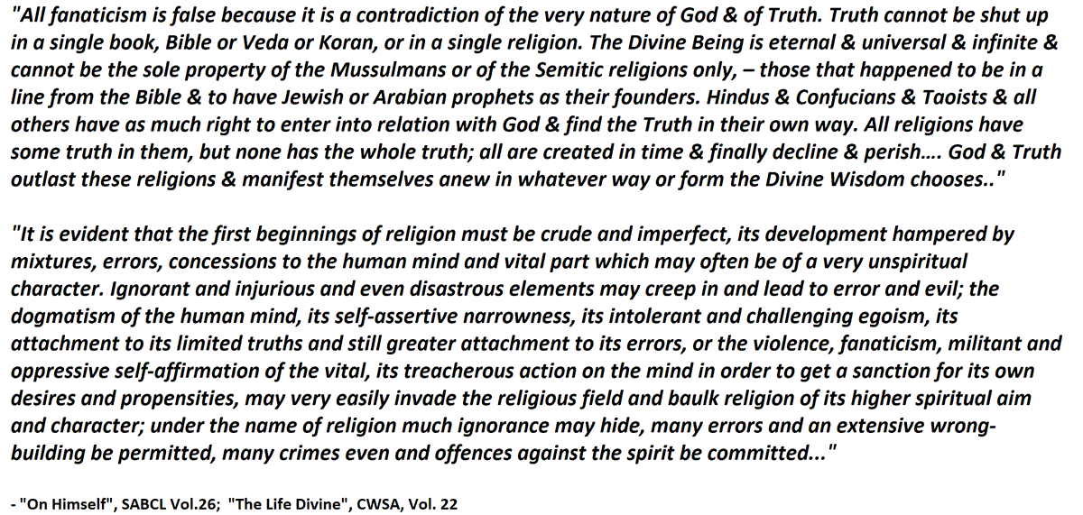 13.2) Religious Fanaticism (From  #SriAurobindo's letters and Arya writings)