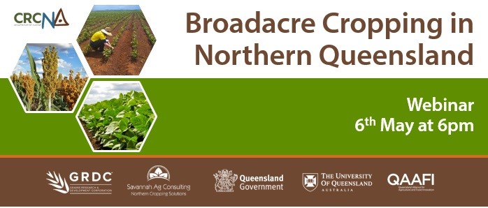 Join our free virtual field day 6pm AEST Wed 6 May  &amp; hear the latest from our 3 broadacre cropping teams working in FNQ.  Register your interest here tinyurl.com/yalhdwdj <a href="/theGRDC/">GRDC</a> @QAAFI @QldAgriculture <a href="/FarOutQld/">Far Out Queensland</a> <a href="/Queensland_FSR/">UQ Farming Systems Group</a> <a href="/DevtInTropics/">Development..Tropics</a>  <a href="/MsKristin_N/">Kristin</a>