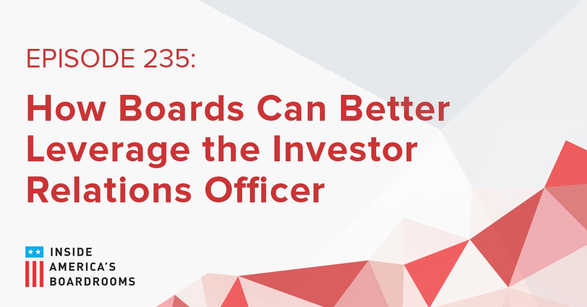 What Can the Board Do to Help the IRO Be More Effective? 
bit.ly/2sC4k0n