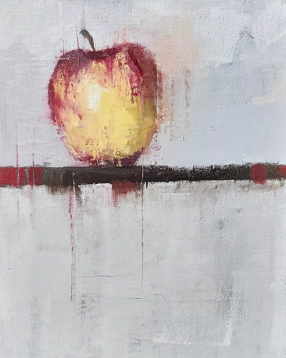 Isolation apples...here's my 3rd apple painting done during the lockdown.  X