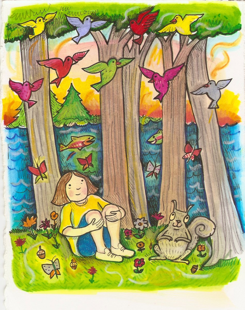 drawstuff's tweet photo. Celebrating Earth Day everyday! #artfromthevault #nancycarlsonstudios #Getoutsidetoday https://t.co/ZPV8ITgIMi