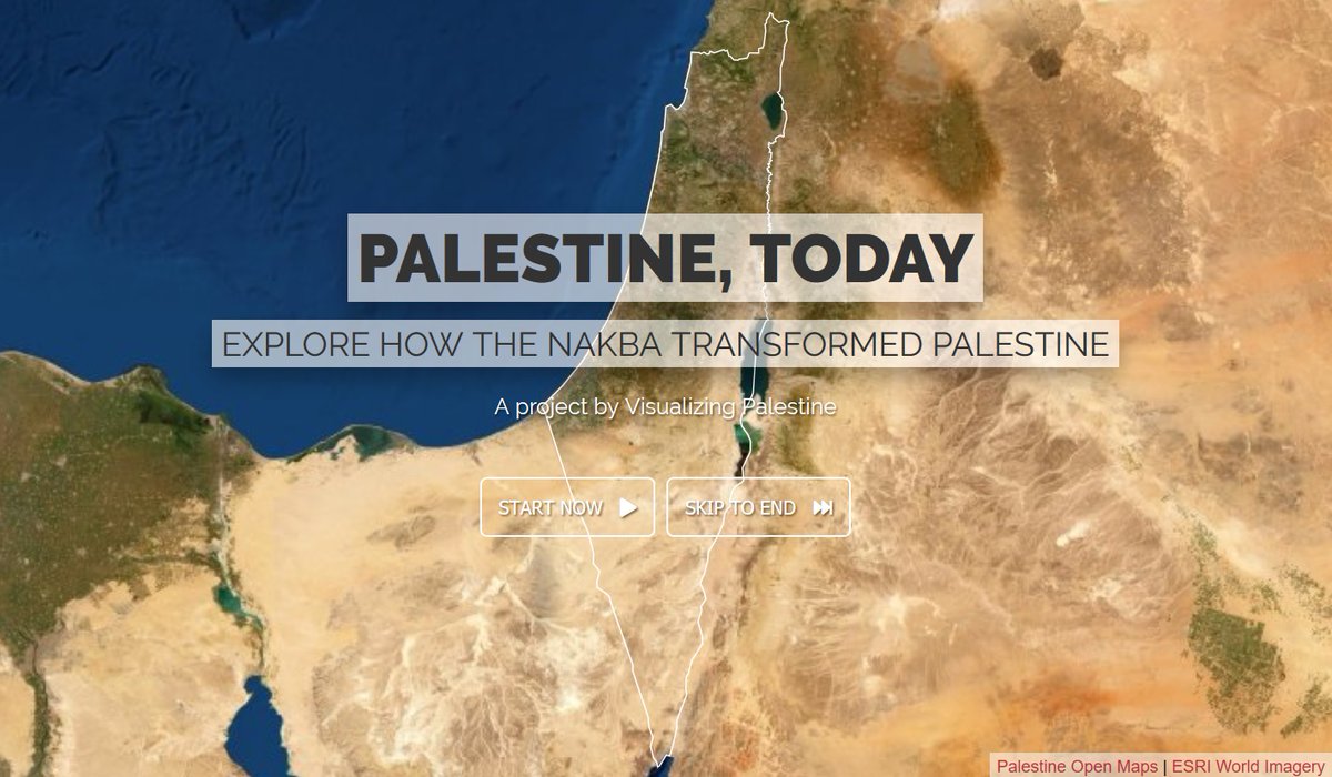 5/ Also... I've also been working on a new interactive experience with  @visualizingpal that will allow you to explore data-driven stories of nearly 1,200 communities in  #Palestine, past and present. Set for launch around  #NakbaDay, 15 May