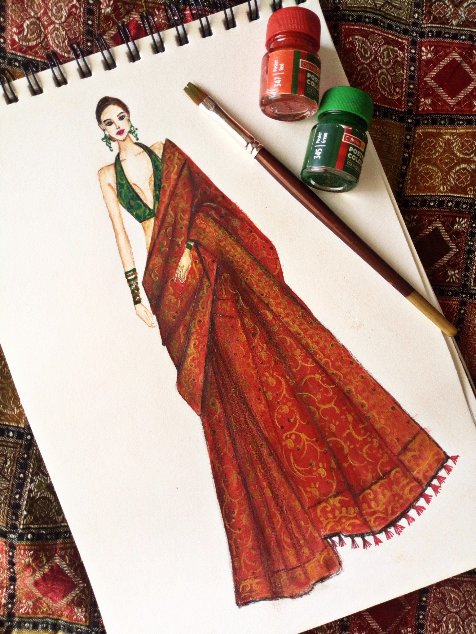 Learn Indian Saree Fashion Illustration with us  Hunar Online