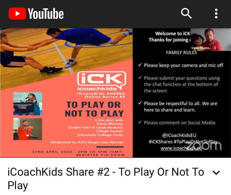 MooneyOwen's tweet photo. RT ๐
Did you miss yesterday's #ToPlayOrNotToPlay webinar of the #iCKShares series?๐ฑ๐ข
Watch it now on @iCoachKidsEU YouTube channel๐๐ฅณ๐
https://t.co/2PttCrhau7
Myself (with puppets) & @OrlaghFarmer discuss the power of #PLAY for everyone with @DrSergioLara_EU
๐ข๐ฏ๐คธ๐ผโโ๏ธ๐งฉ๐ https://t.co/snA9cynhHk