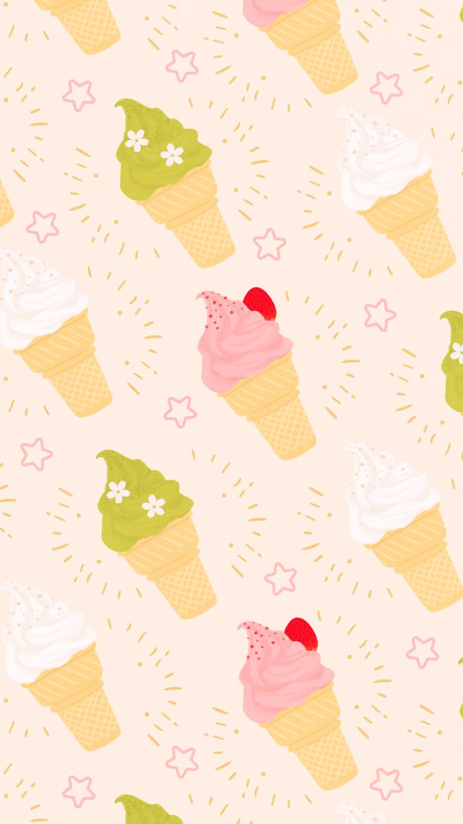 Omiyu みゆき ソフトクリームな壁紙 Illust Illustration 壁紙 イラスト Iphone 壁紙 アイス Icecream