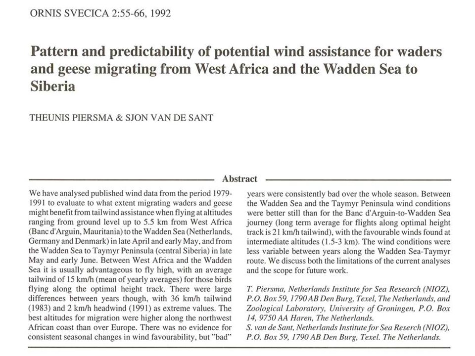 GlobalFlyway's tweet photo. Winds are fun, and they have been for a long time! For an introduction into potential wind assistance along the East Atlantic Flyway see the 1992 paper in Ornis Svecica, Open Access: https://t.co/AAAJmjnyub https://t.co/KvDxKoSYhg