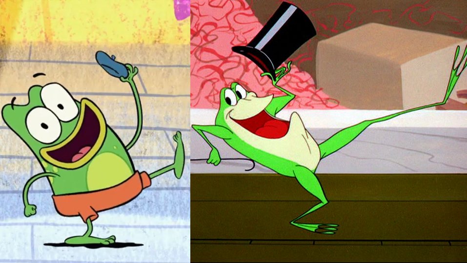 skysoundfanatic's tweet photo. Just a #coincidence? #HelloMyBaby #LetsGoLuna #frog #frogs #LooneyTunes #MerryMelodies #cartoon #cartoons #animation #JoeMurray #ChuckJones #dance #dancing @jmurraystudio @WBLooneyTunes https://t.co/uR6udouEMr