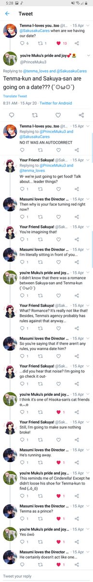 3. and then I woke up to THIS- okay fine I ship it- masumi and muku were on point here, I could practically see their exchange in game format(tagging  @PrinceMuku3 and  @masumiluvsu bc you should know how good that was)