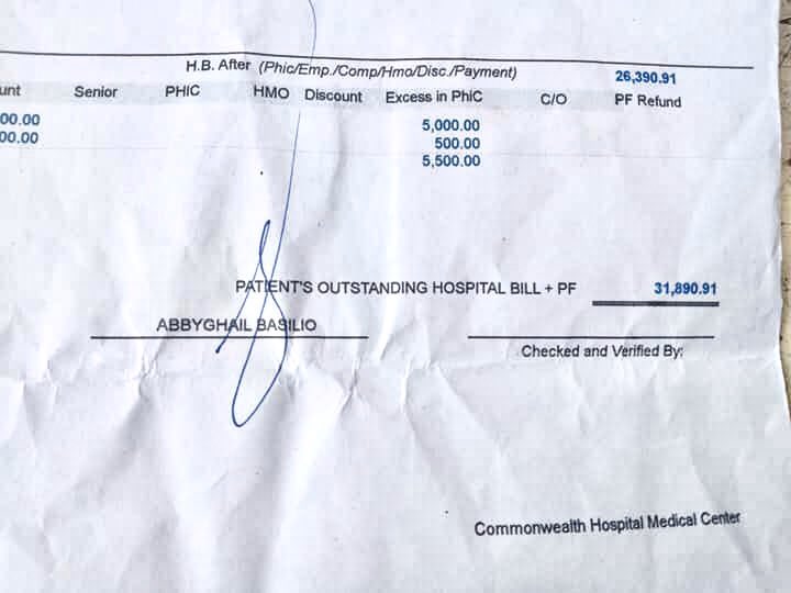 rapplerdotcom's tweet photo. LOOK: Hospital bill of Winston Ragos reaches P31,890. Charges include ambulance and supplies charges, even the use of N95 masks. | via @ramboreports https://t.co/iQVbPIBCHp