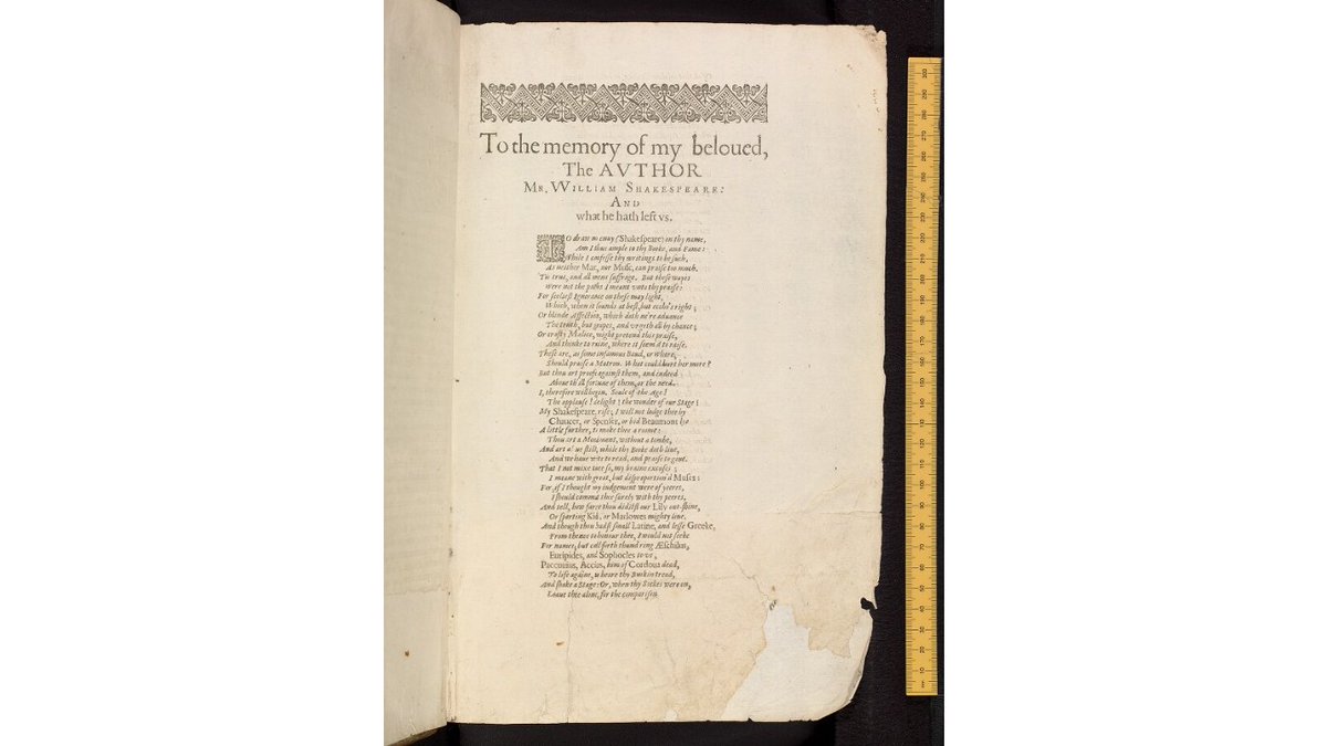 We first got our mitts on this copy in 1623 – seven years after the world became bereft of the be-ruffed bard. Published by  #Shakespeare’s pals and peers, the First Folio preserved treasures such as Twelfth Night, The Tempest and Macbeth - which may otherwise have been lost.