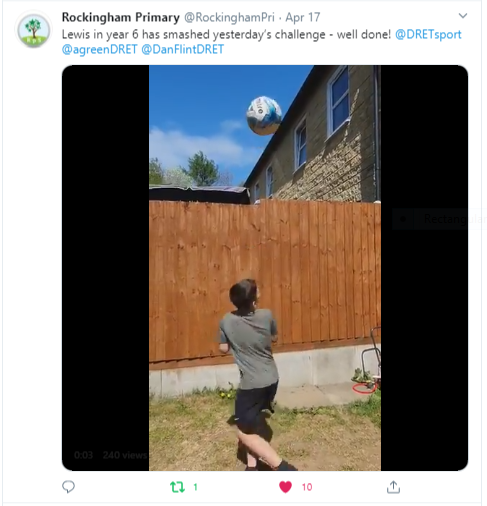 DRETsport's tweet photo. It really has been great seeing @DRETnews children getting involved in the #HorizonProgramme @EYFSDRET1 PE homework cards &amp; the #StayAtHomeHorizonChallengeProgramme. Well done children, parents and teachers. https://t.co/YFla4Fe3QC