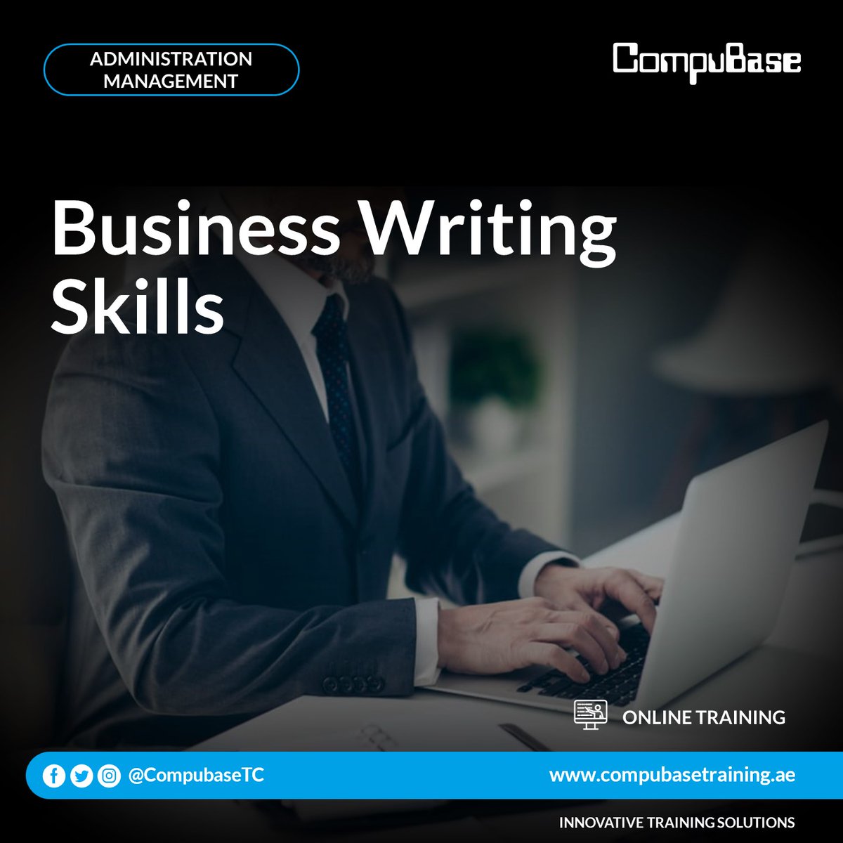 CompubaseTC's tweet image. A clear and concise message is the key to success in today&apos;s business.
In this #Online_Course, you will learn the best techniques of writing effective emails, memos and letters.
Contact us on +971 2 677 1117 or info@compubasetraining.ae 
#OnlineTraining #COVID-19 #Stay_Home