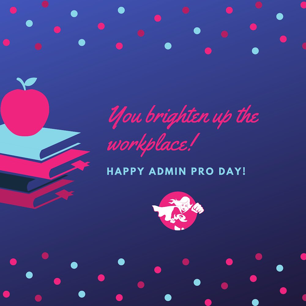CCSHDay's tweet photo. To all the secretaries and administrators holding down the fort at their office, Happy #AdministrativeProfessionalsDay! 🍎 https://t.co/83xAEKsX68