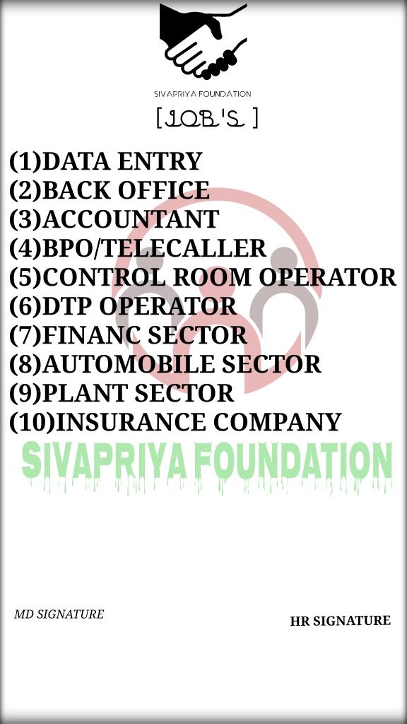 sf_foundation's tweet photo. WELCOME TO SIVAPRIYA FOUNDATION
THANKS FOR CONNECTING SIVAPRIYA FOUNDATION 
 DEAR FRIENDS   SF   IS NAMED AS SIVAPRIYA FOUNDATION IT IS A OFFICE IT'S PROVIDING JOB'S JUST LIKE (1)DATA  ENTRY(2)BACK OFFICE(3)FINANC SECTOR.. E T C https://t.co/AbD0i7IFq0
