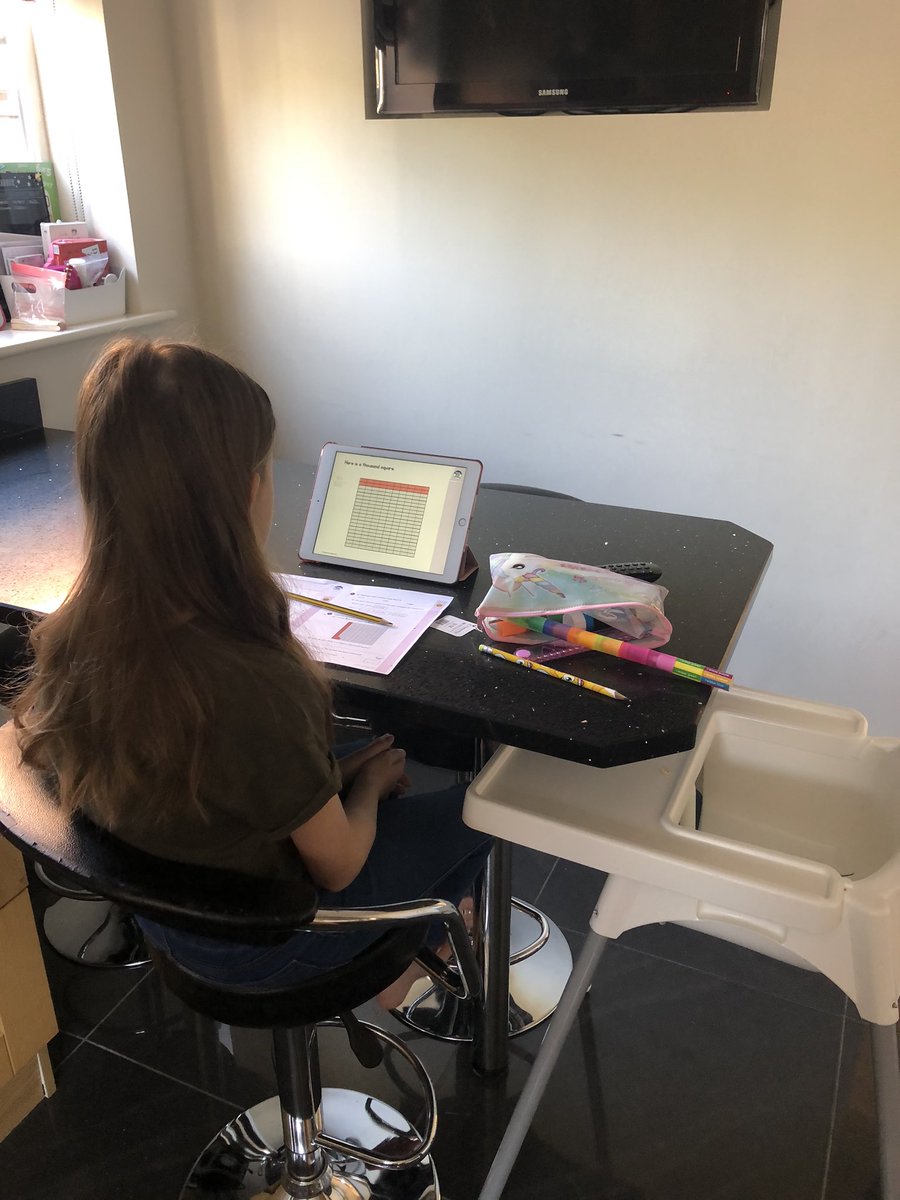 LouiseN_ER's tweet photo. @Y5HiStPrimary Hope everyone is well! Evie has been working well at home. 
We love @WhiteRoseMaths &amp; have found a great online English class “English with Holly” which we do every day! 
We have done a few online classes in First Aid, &amp; history lessons live from a WW2 bunker! https://t.co/7d42kGTRvA