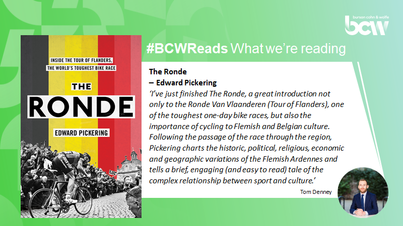 Today we are celebrating  #worldbookday2020!We will be posting book recommendations from our team at BCW Brussels throughout the day   #BCWReadsTo start: Tom Denney