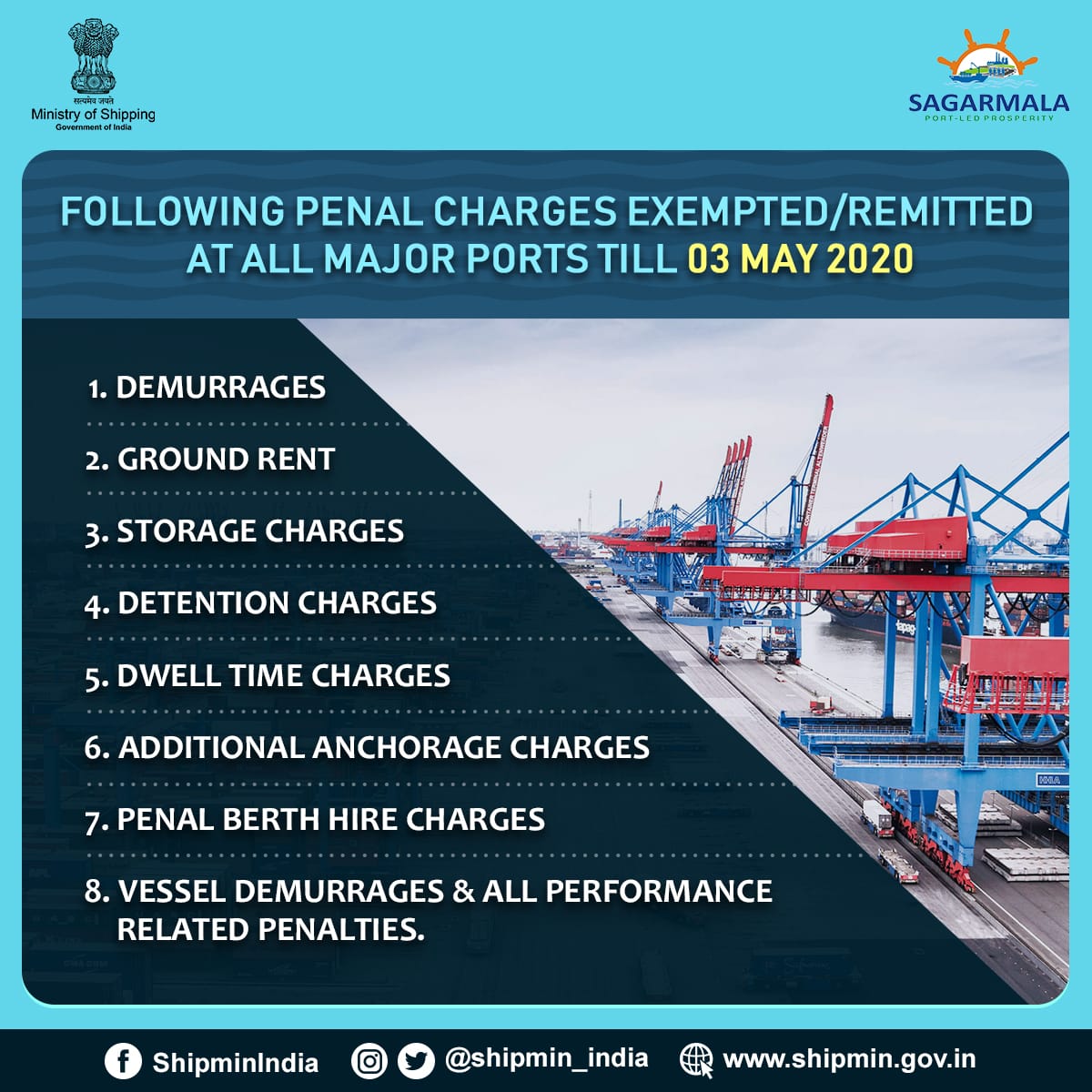 Ministry of Ports, Shipping and Waterways tweet media