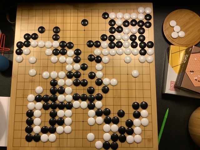 TongueGo's tweet photo. Won against #CrazyStoneDeepLearningPro set at 8 kyu. 

Progress. 

#CrazyStone #DeepLearning #CrazyStonePro  #UnbalanceCorporation #RemiCoulom #Baduk #HajinLee #RyanLi #Dwyrin #iOSAppStore #BadukCafe #OnlineGo #RealBoardGo #PeoriaNormalGoClub #GuoJuanInternetGoSchool #Weiqi #USGC https://t.co/m3eyzE1Ihv