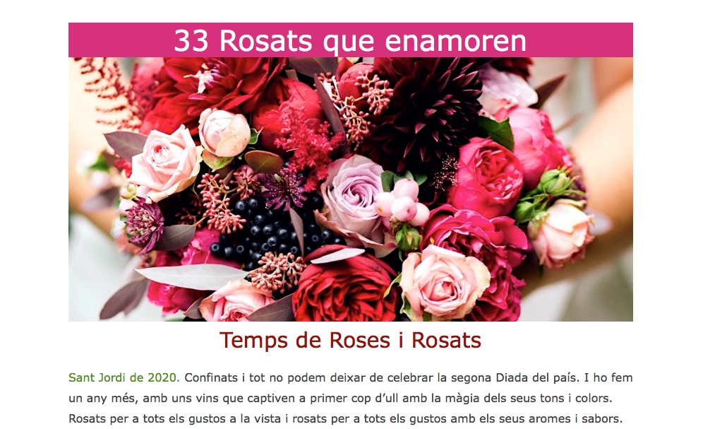 gourmenials_ca's tweet image. Bona Diada de Sant Jordi 2020
Confinats i tot : Salut,llibres, roses i rosats. 
Espurnes de Sant Jordi : 33 Escumosos Rosats que enamoren de Cellers que treballen la vinya i mimem els vins
scur.cat/G4EKHM