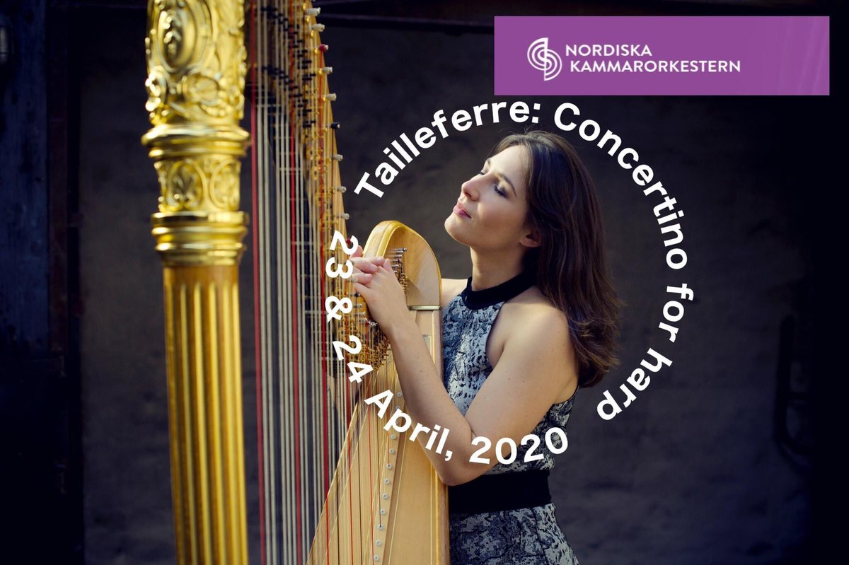 SartoryArtists's tweet photo. It should have been in 🇸🇪 
Today &amp; Tomorrow 
@ANAISGAUDEMARD @NordiskaKammarOrkestern performing an exciting program incl. Germaine Tailleferre Harp Cto 🇫🇷 under the baton of @JoAnFalletta 🇺🇸
#wewillmakeithappensoon https://t.co/MLc1iW47Xo