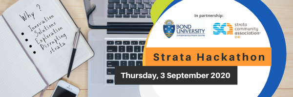 StrataQld's tweet photo. Know the issues facing the #bodycorporate sector? We're running a hackathon designed to ignite creativity, inspire leadership and hack away at big picture problems. Tell us your concerns and see what future #strata leaders can do!

#apartment #building 

https://t.co/gbJxydzrLh https://t.co/vaUG2UxASO