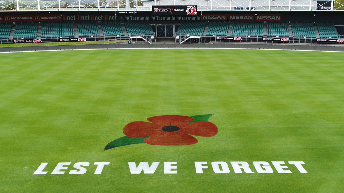 We may not have footy on ANZAC Day but we can always show respect #poppypledge #LestWeForget