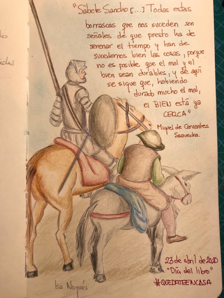 leogandarias's tweet photo. Hoy @Isabel_n_g dedica su dibujo al #DíadelLibro ¡Grande! https://t.co/zf2BkwBgZj