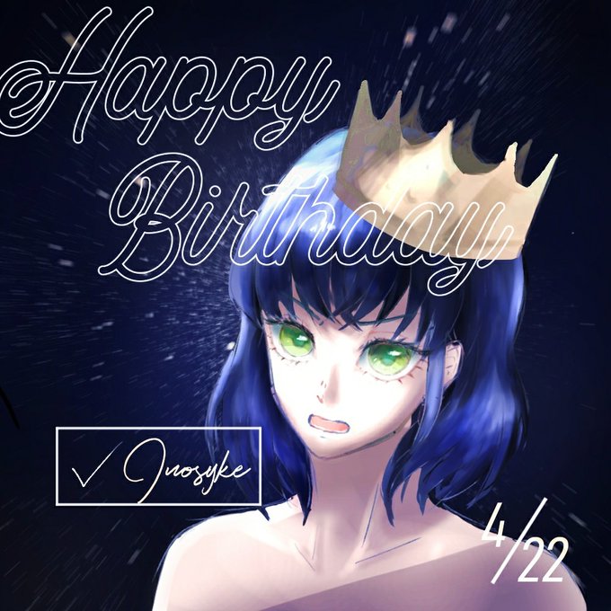 イト課題をしろさんがTwitterに投稿した嘴平伊之助(鬼滅の刃)のイラスト。