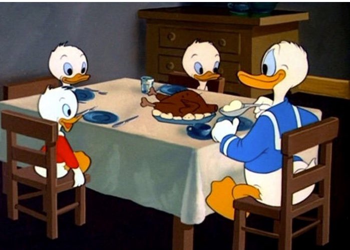 17. Ducks eating chicken... 