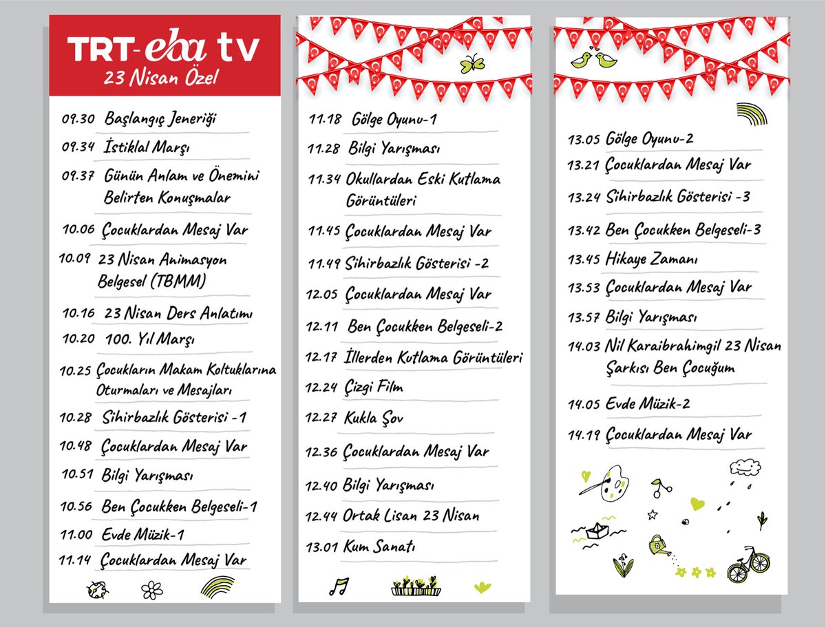 #trtebatv #23Nisan Özel Yayın Programı #yüzyıllaryaşa23nisan
