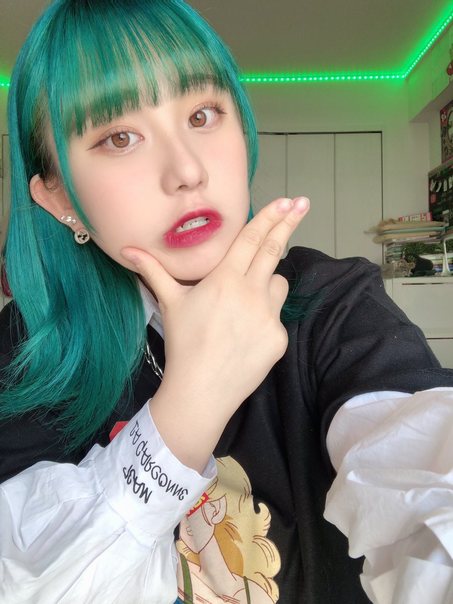みぃらぁん ファミリーず 髪の毛緑っぽくなってきた