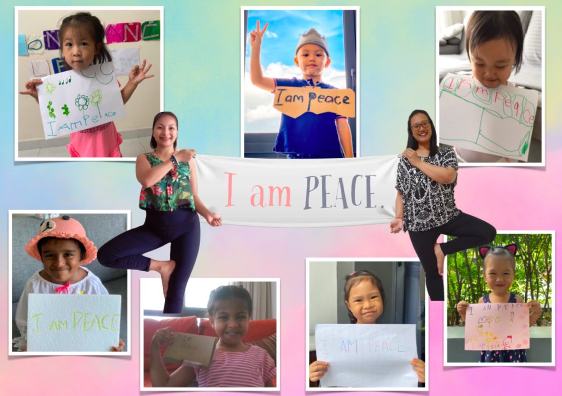 PreKs and teachers were involved in Earth Day crafts and I am Peace story read by @richfhenry to celebrate Earth Day and World Book Day. Coming together even though we are apart. 💖🌎@GEMS_Singapore #EYPYGEMS #EarthDay #WorldBookDay