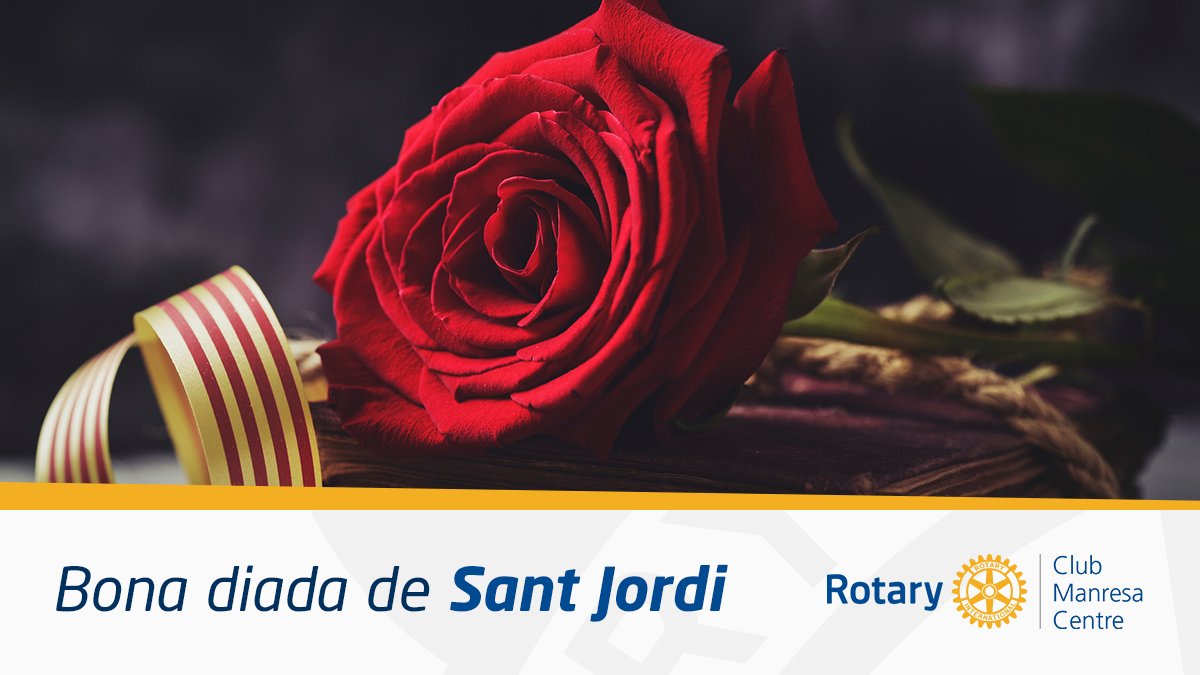 <a href="/rotarymanresac/">Rotary Club Manresa Centre</a> us desitja una bona i atípica diada de Sant Jordi! #santjordi #juntspodem #rotary #manresa