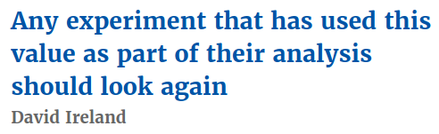 This poses a problem: The value of the α asymmetry has been used as input by several measurements. The  @cerncourier writes:  https://cerncourier.com/a/lambda-hyperon-anomaly-confirmed/