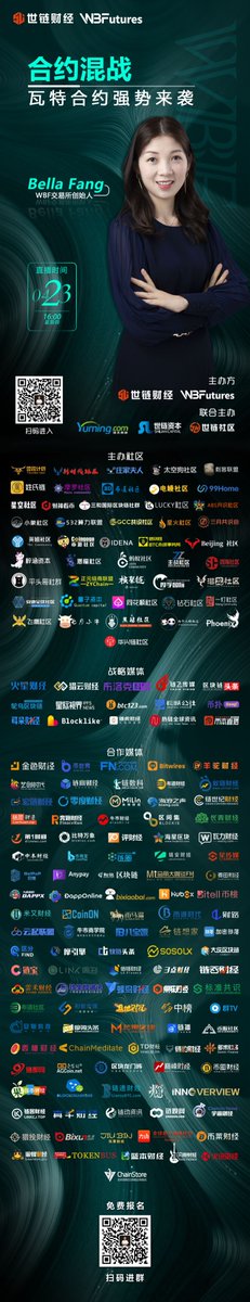 WBFutures's tweet image. In one hour at 16:00 (GMT+8), WBF founder Bella Fang is going to talk about WBFutures and do an in-depth analysis. Get in the front row! #perpetualcontract #contracttrading