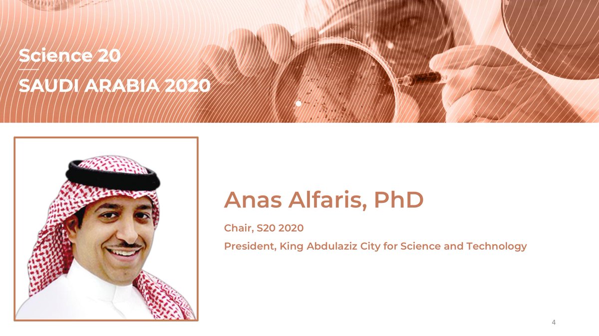 S20_G20's tweet photo. Dr. Alfaris is the President of @KACST. His research areas include #complexsystems, #networkscience, #AI and #MDO. His current research focuses on #smartcity simulations. He received his PhD in #DesignComputation from @MIT. https://t.co/hNjA3tDuOo