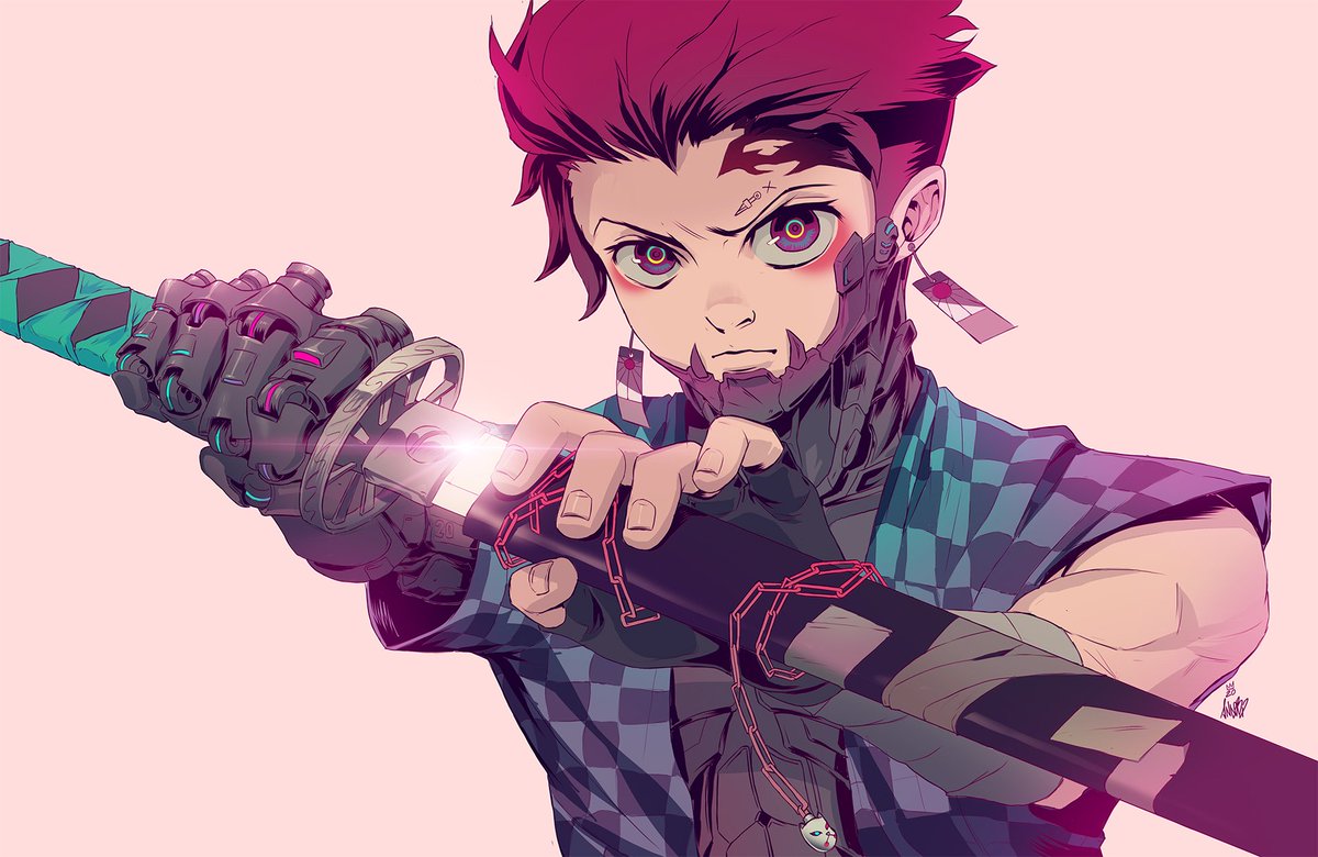 Anderlaxe's tweet photo. Tanjiro 2077 https://t.co/DhlpzoLMfq
