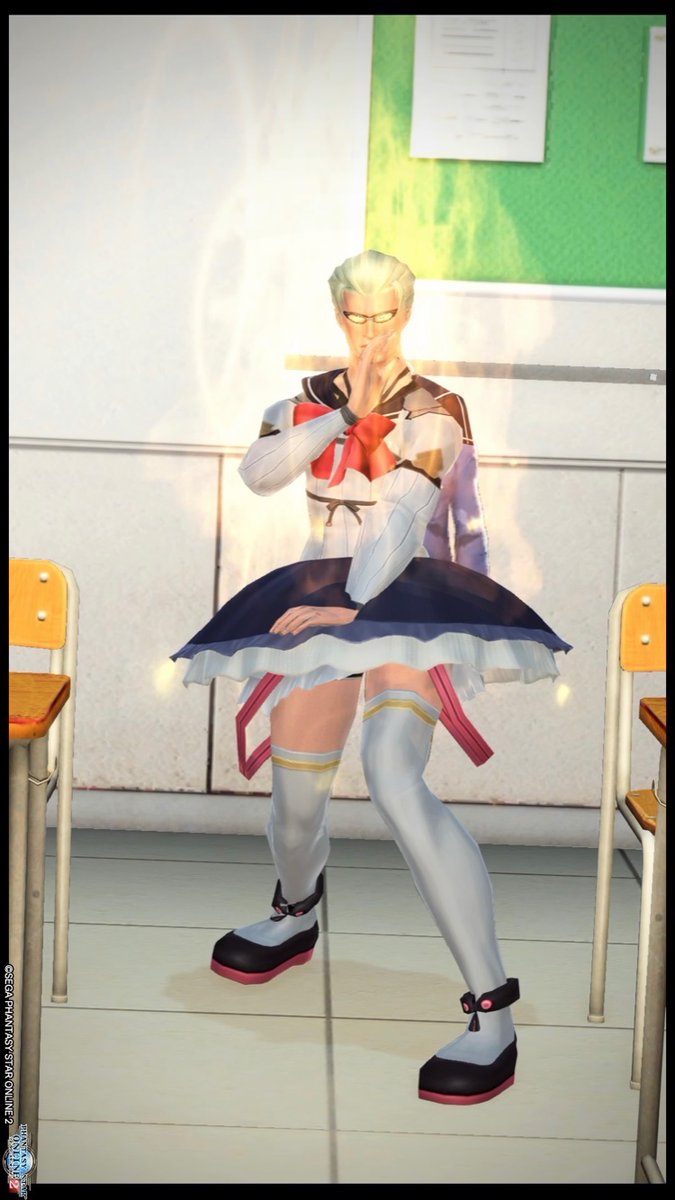 ヴァーリサス メンテの日じゃないけどssを貼る Pso2 再現キャラの隣に元ネタ セーラー服な男の娘の副産物w ルナパパ はっちゃ あの あの 私転校生のルナ パパ子です よろしくなのら