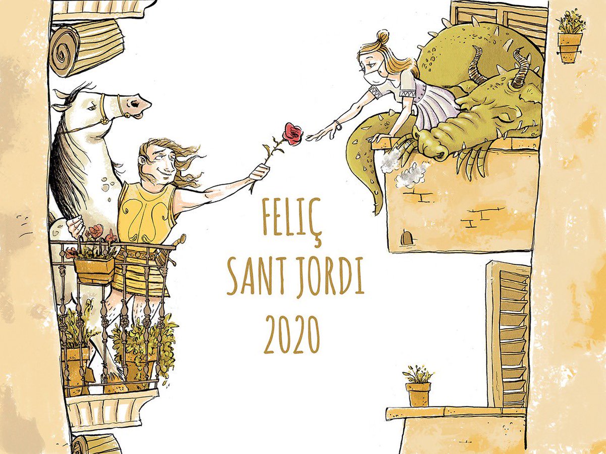 EscolaReina's tweet photo. Aquest any des de terrats, terrasses i balcons seguirem la tradició. Us volem fer arribar els nostres millors desitjos amb aquesta il.lustració de l’exalumne i il.lustrador Roger Pich Parcé https://t.co/pM4kgjyrPN
