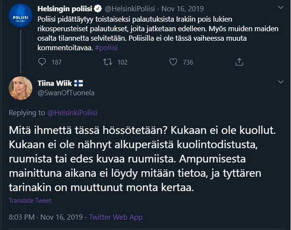 pesukarrhu's tweet photo. Normaalissa maassa kansallisen yleisradioyhtiön päätoimittaja ja turvapaikanhakijan valekuolemasta nyyhkystoorin sepittänyt toimittaja saisi potkut. Suomessa asiasta ei edes kysytä vastuuministeriltä eikä uutisoida. How fucking low can you go? #Valemedia #AliGate @yleuutiset https://t.co/R8MkqNPKEI