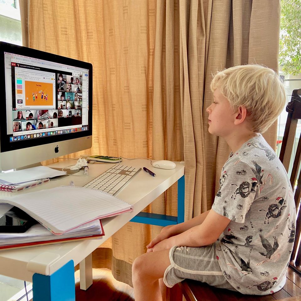 ispKL's tweet photo. Matthew enjoyed his music lesson with Ms Evy, along with his fellow Year 4 friends. His fun-packed day of Home Learning also included a morning Science Challenge, Active Fitness, English, Maths & Mandarin lessons! #RemoteLearning #LearningWithoutBoundaries #OurISPStory https://t.co/o3pdvKJnAr