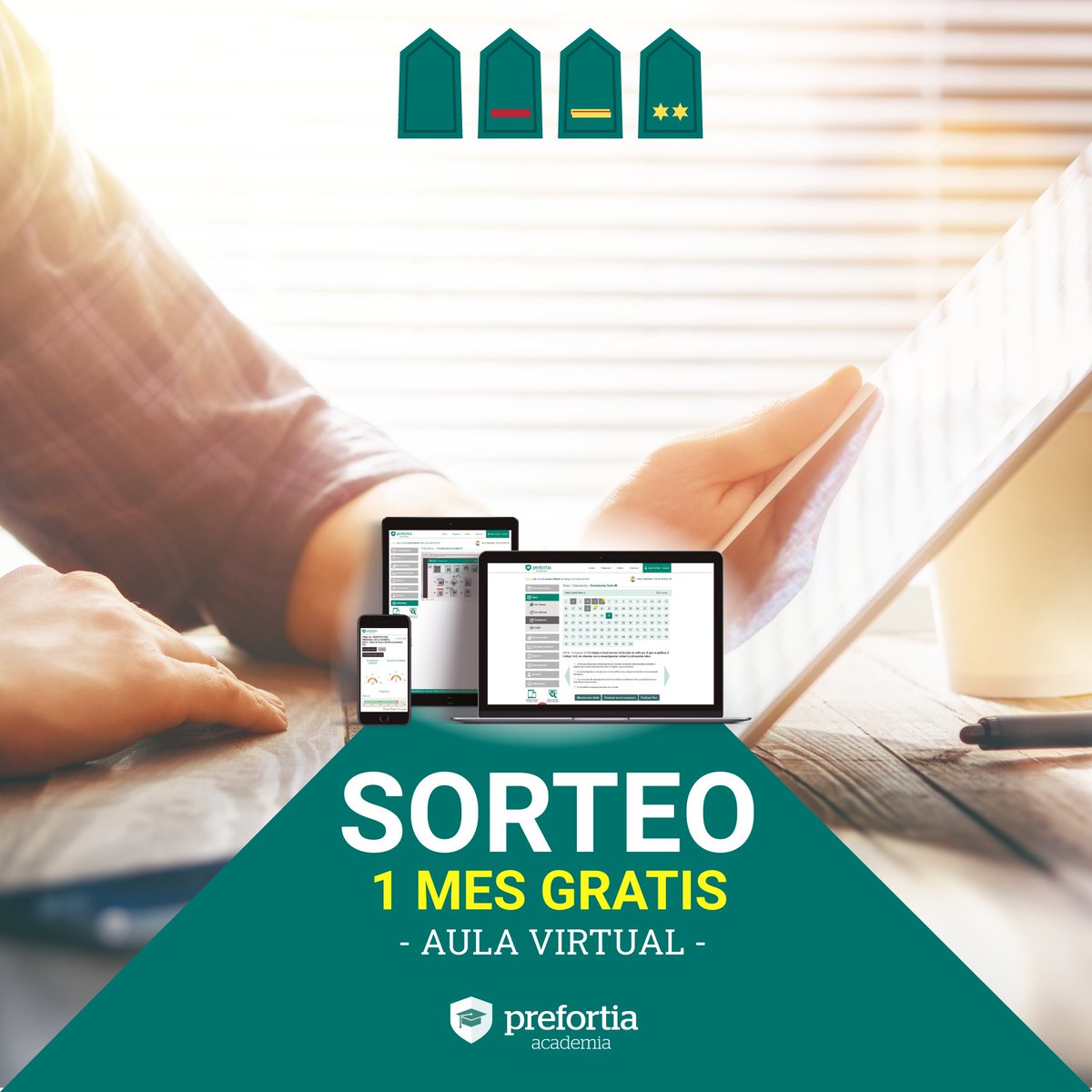 🔛 ¡Sorteo de abril!

🙌Gana un mes gratis en nuestra Aula Virtual participando de la siguiente manera:  
1️⃣ ¡Síguenos! 
2️⃣ Menciona a una persona que hayas conocido gracias a Prefortia
🔄 RT

📅 23-29 Abril / Ganador: 30 Abril
Bases: bit.ly/BasesSorteoAbr…