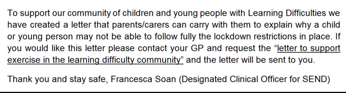 FrancescaSoan's tweet photo. We have created a letter to support children and young people with learning difficulties. Please share. https://t.co/uHG1tRxXsR