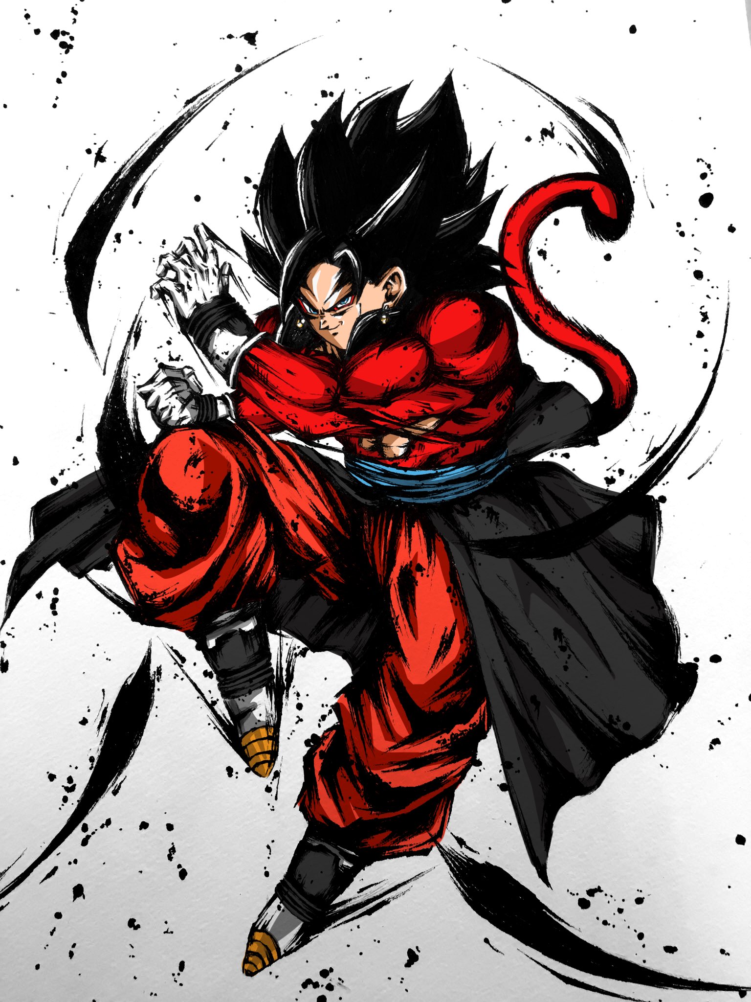 かず ベジット4の足技が見たかった ドラゴンボール ベジット4 墨絵 T Co Gtqtt3re0b Twitter