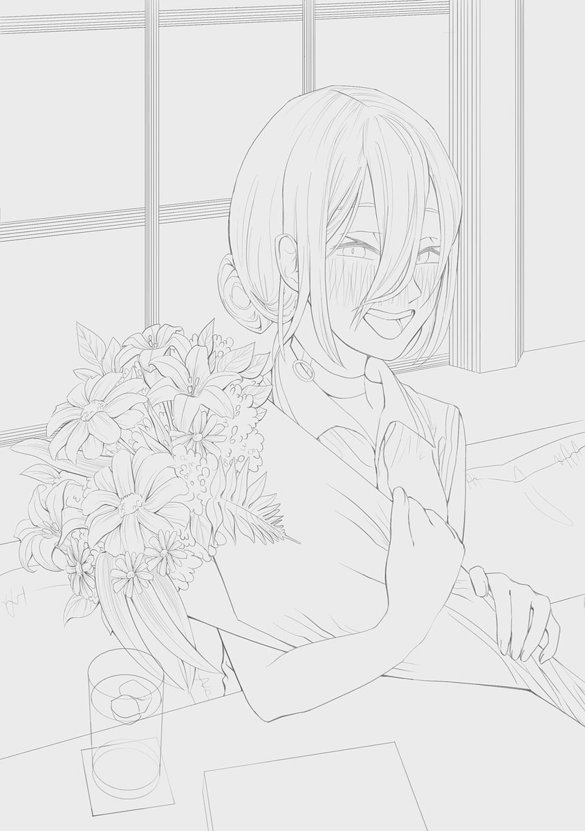 線画がんばった 