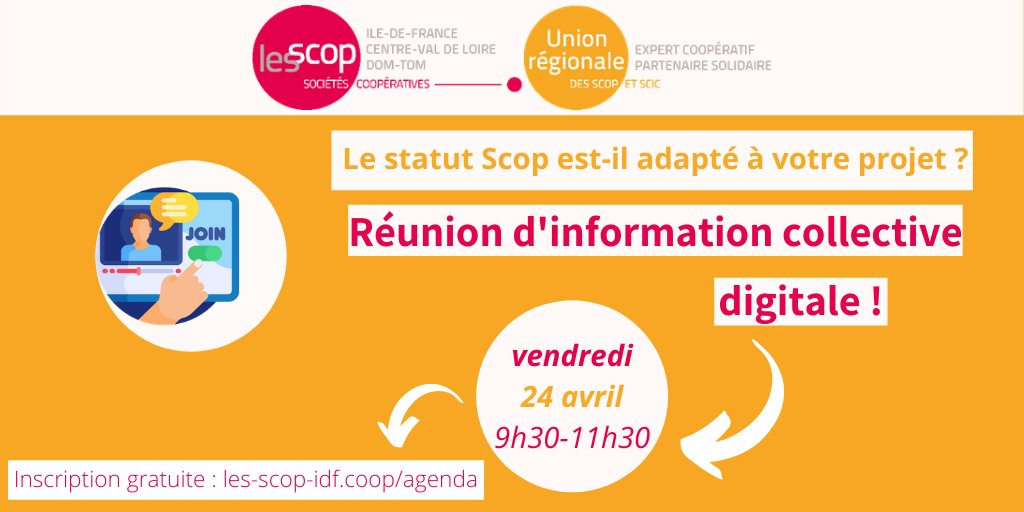 🔔Demain l'Union Régionale des #Scop et #Scic <a href="/Les_Scop_idf/">Les Scop et Scic IDF</a> organise une réunion d'information digitale. Inscription sur: les-scop-idf.coop/inscription.ht…
#Entreprendre #ESS