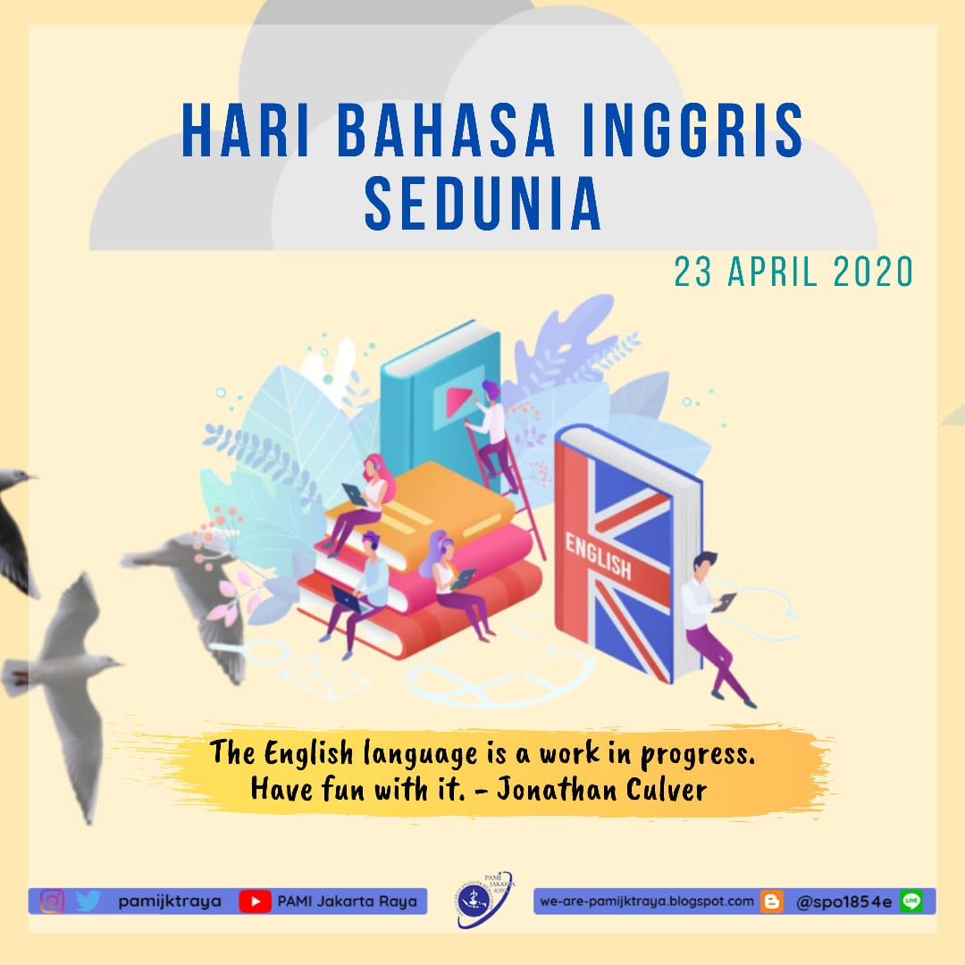 [ENGLISH LANGUAGE DAY]
English Language Day at the UN is celebrated on 23 April. The purpose of the UN's language days is to celebrate multilingualism and cultural diversity as well as to promote equal use of all six official languages throughout the Organization.#PAMIJakartaRaya