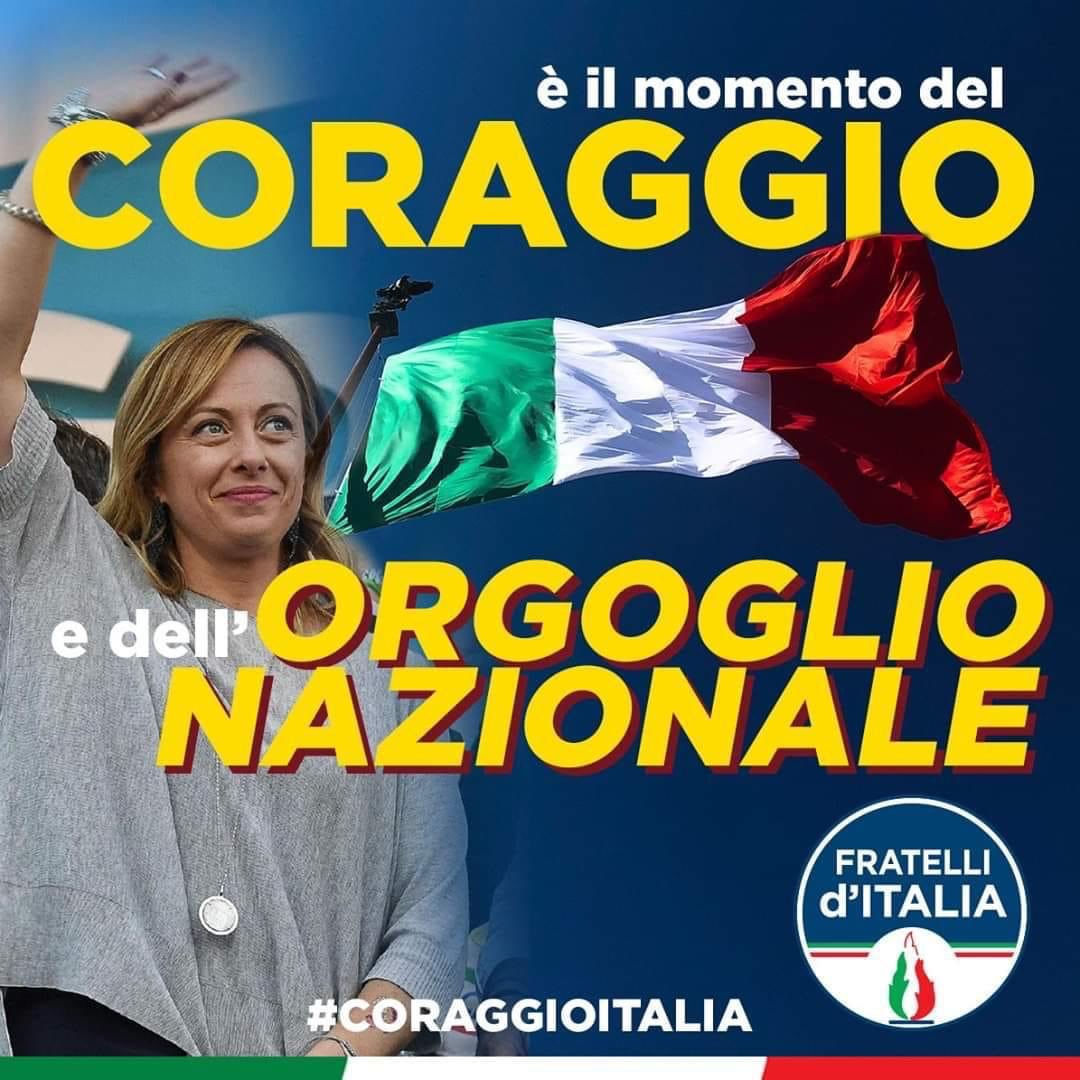 #coraggioitalia #orgoglionazionale @FratellidItalia @FDI_Parlamento
